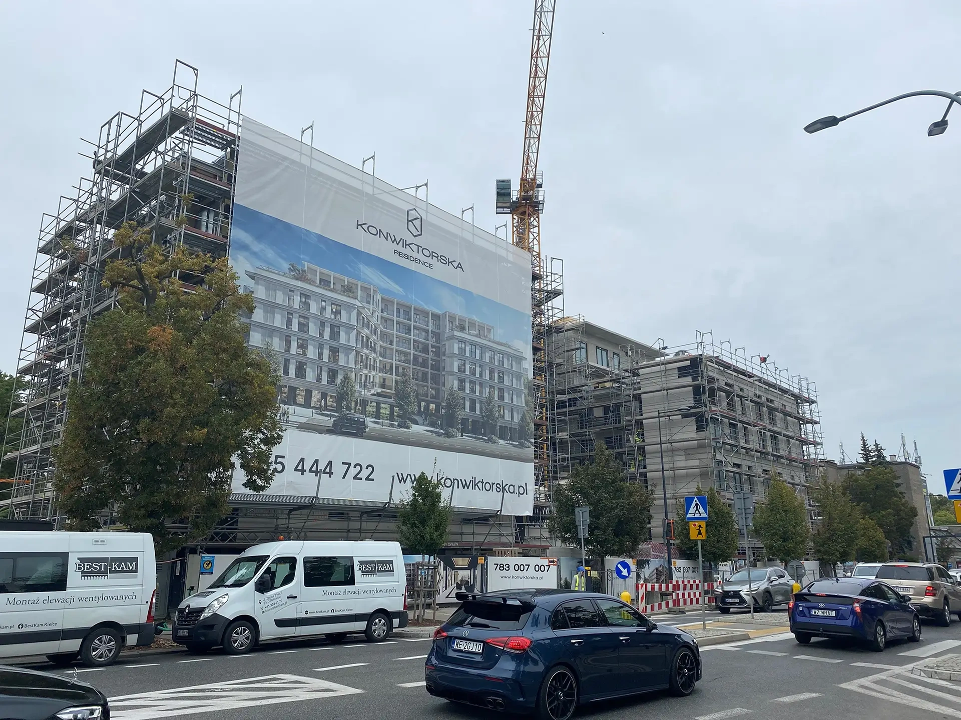 Postęp pracy inwestycji Konwiktorska, Warszawa
