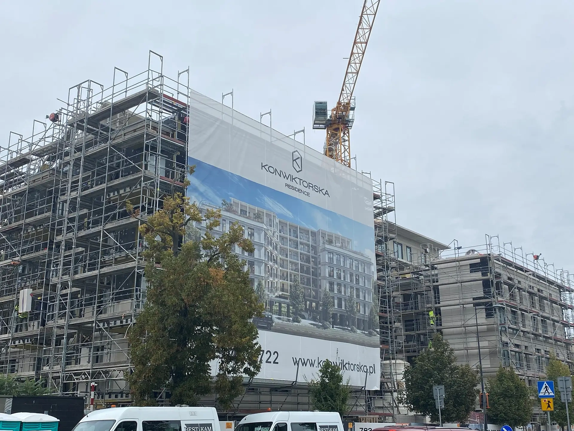 Postęp pracy inwestycji Konwiktorska, Warszawa