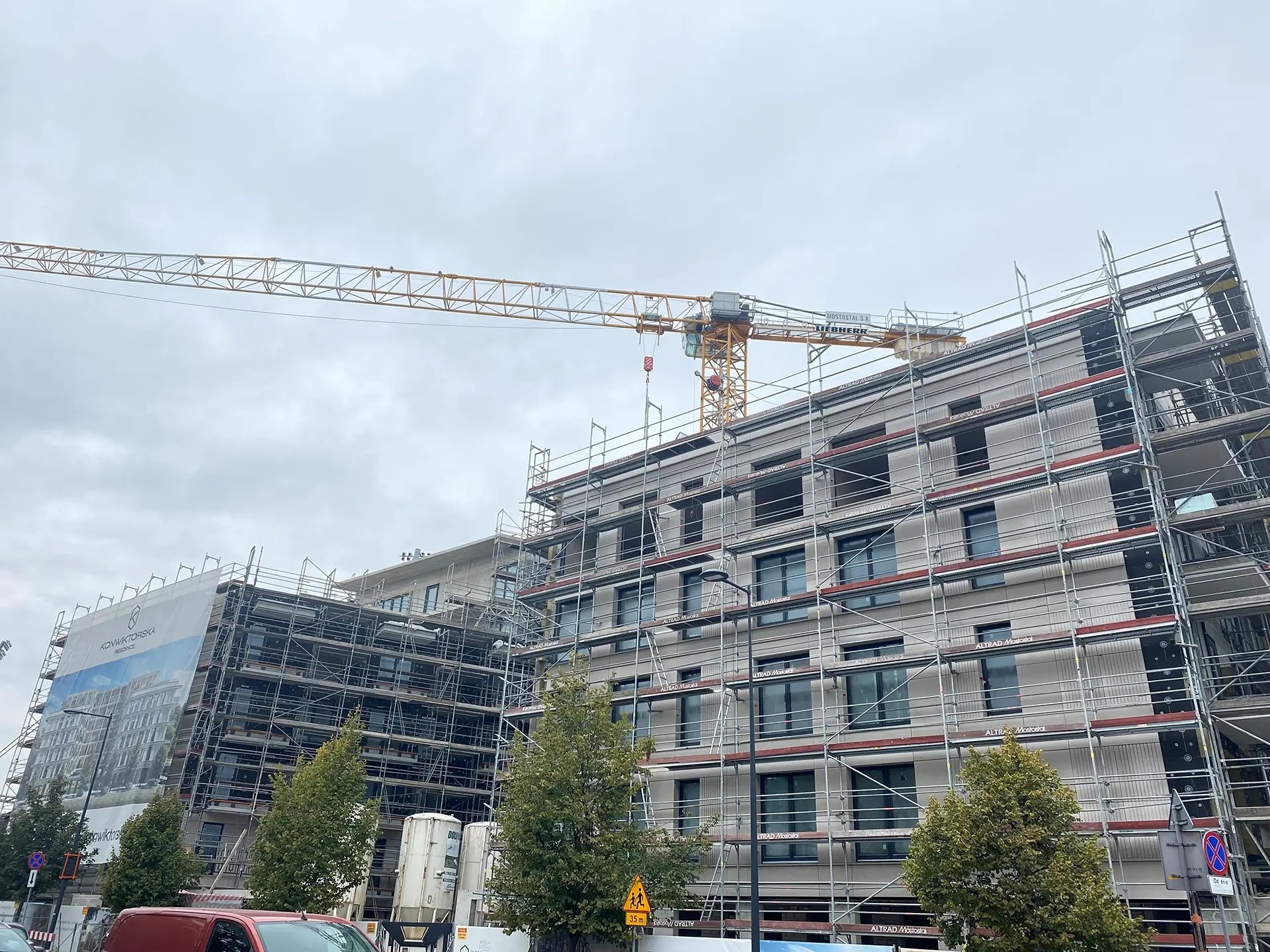 Postęp pracy inwestycji Konwiktorska, Warszawa